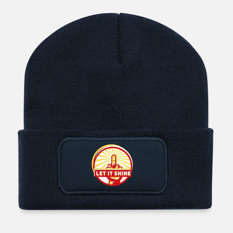 let it shine - Recycelte Patch Beanie - French Navy