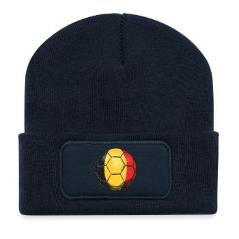 The whole of Belgium is behind our man - Recycled Patch Beanie - french navy - Front