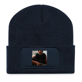 Studio Night Guitar - Recycled Patch Beanie - french navy - Front