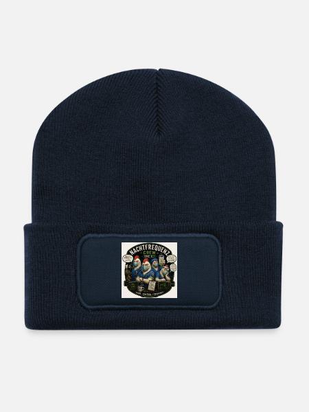 Nachtfrequenz Küken Crew EMC 8.1 - Recycelte Patch Beanie - French Navy