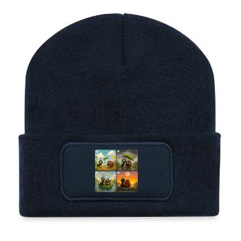 Ladybug and ant - Recycled Patch Beanie - french navy - Front