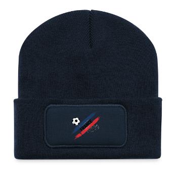 France Football France Soccer Supporter Jersey - Recycled Patch Beanie - french navy - Front