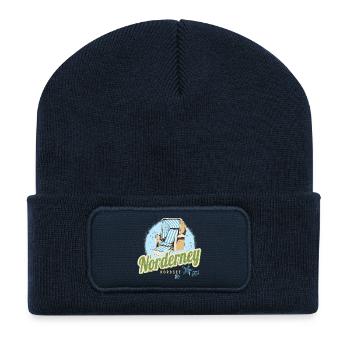 Norderney Ostfriesland Deutschland Insel Souvenir - Recycelte Patch Beanie - French Navy - Vorne