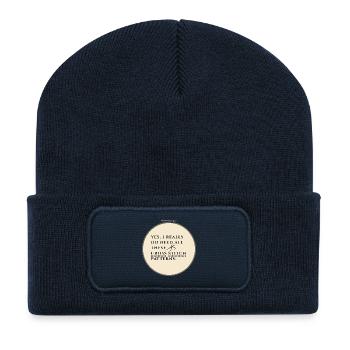 Cross Stitch Pattern Obsession - Recycled Patch Beanie - french navy - Front