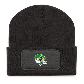 Brésil - Beanie recyclé à patch - charbon - Devant