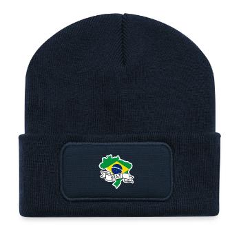 Brésil - Beanie recyclé à patch - bleu marine - Devant