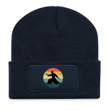 Self Defense Gift for an Aikido Student - Recycled Patch Beanie - french navy - Front