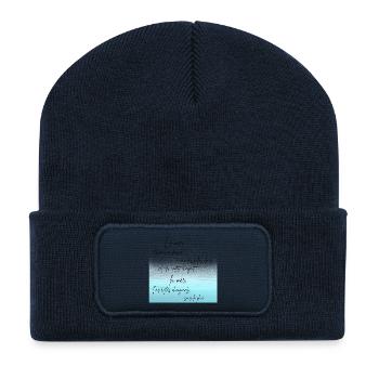 La mer (maritimes Shirt) - Recycelte Patch Beanie - French Navy - Vorne