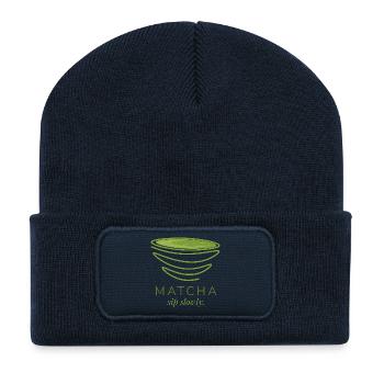 Matcha  - Recycelte Patch Beanie - French Navy - Vorne