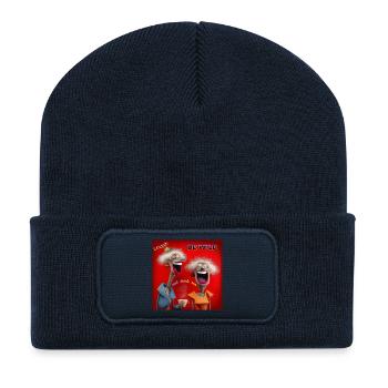 Be Wild Laugh Duo - Beanie recyclé à patch - bleu marine - Devant