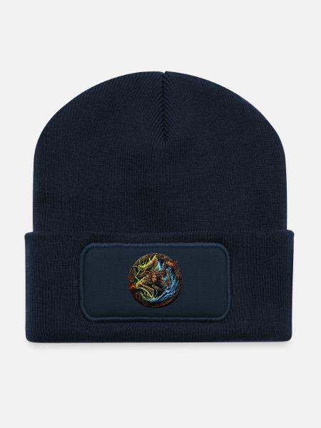 Sicilia n'do cori – trinacria-Sturm-Ausgabe - Recycelte Patch Beanie - French Navy