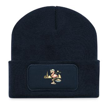 Flamingo Streetstyle Skyline - Recycled Patch Beanie - french navy - Front