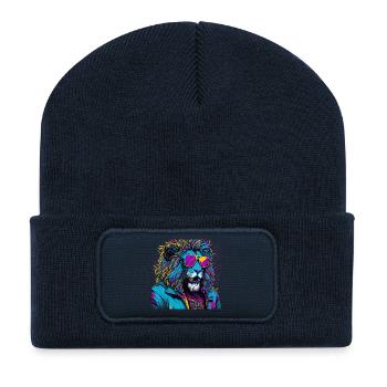 Leone Neon Glasses - Recycled Patch Beanie - french navy - Front