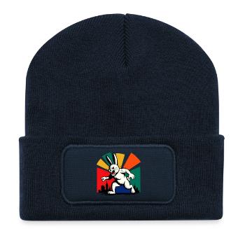 Evil Giant Bunny - Recycled Patch Beanie - french navy - Front