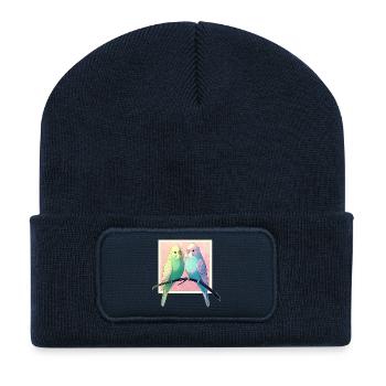 Budgies - Recycled Patch Beanie - french navy - Front