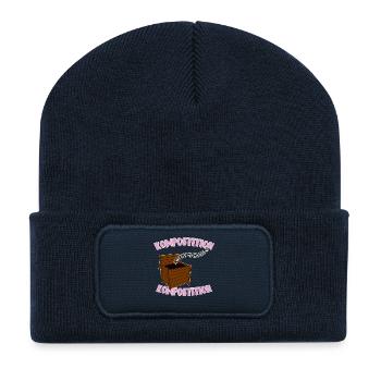 Composition Jardinier Esprit Humour - Beanie recyclé à patch - bleu marine - Devant