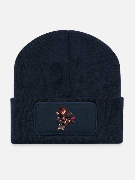 Courage, imagination and a friendship - Recycled Patch Beanie - french navy