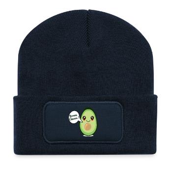 Bonne_change_Avocat - Beanie recyclé à patch - bleu marine - Devant