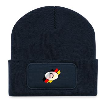 Kennzeich D für Deutschland - Recycelte Patch Beanie - French Navy - Vorne