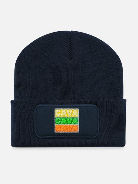 Cava givré - Beanie recyclé à patch - bleu marine