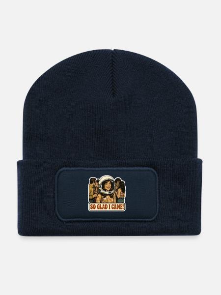 Introvertiertes Mädchen Isolationshelm Soziale Angst - Recycelte Patch Beanie - French Navy