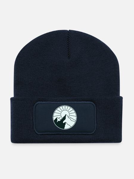 Berg-Sonnen-Design - Recycelte Patch Beanie - French Navy