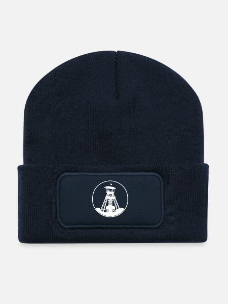 Région de la Ruhr : Nous venons du Pott (blanc) - Beanie recyclé à patch - bleu marine