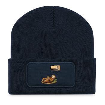 Summer Sloth, Air Conditioned, Intense Heat - Recycled Patch Beanie - french navy - Front