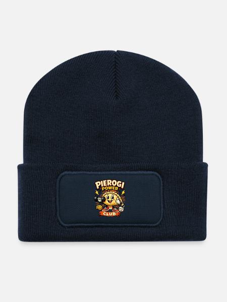Power Club Dumplings – lustiges polnisches Food-Gym-Shirt - Recycelte Patch Beanie - French Navy