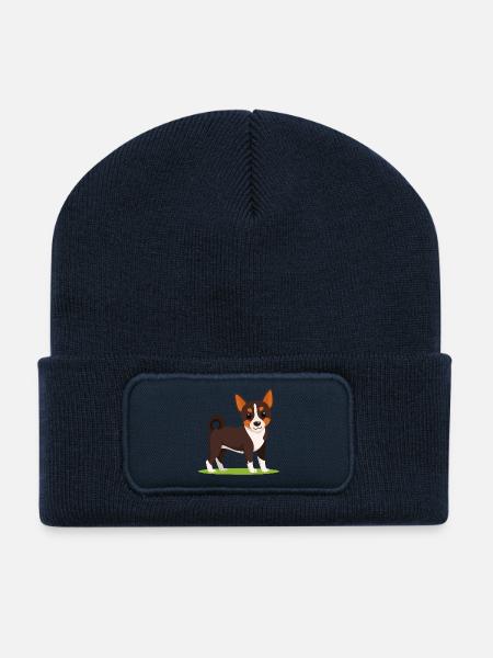 Miniature Pinscher (comic) - Recycled Patch Beanie - french navy