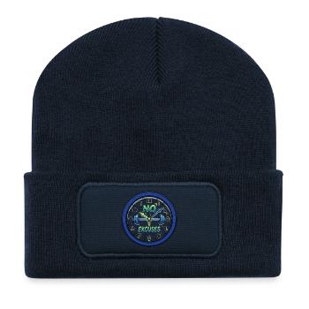 No Excuses Fitness Watch - Recycled Patch Beanie - french navy - Front