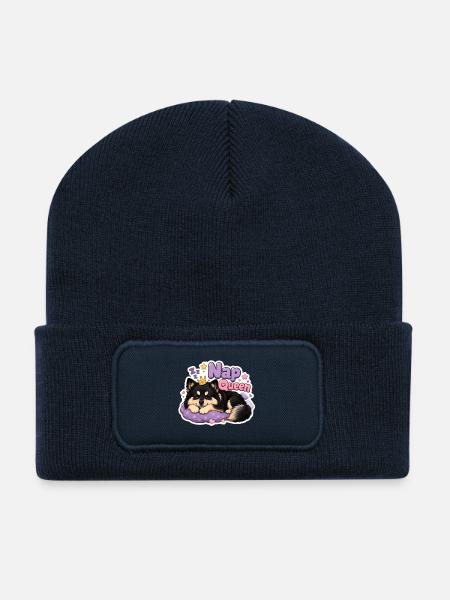 Nap Queen Finnish Lapphund - Recycled Patch Beanie - french navy