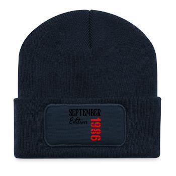 40e anniversaire septembre 1986 - Beanie recyclé à patch - bleu marine - Devant
