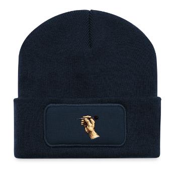 Unerring hand with darts - Recycled Patch Beanie - french navy - Front