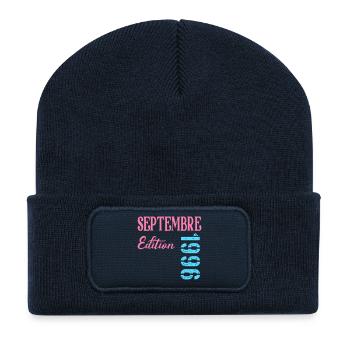 Français 30e Anniversaire, Septembre 1996 - Beanie recyclé à patch - bleu marine - Devant