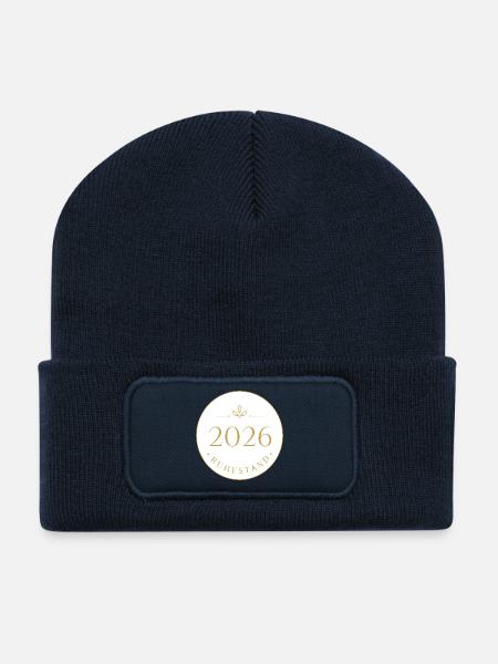 2026 Ruhestand – Minimalistischer Kreis - Recycelte Patch Beanie - French Navy