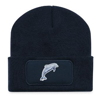 Delfin Glückssprung - Sonja von Staden - Recycelte Patch Beanie - French Navy - Vorne