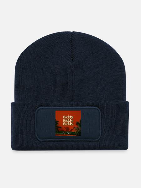 Biddy Biddy Biddy by Mark Noone - Recycled Patch Beanie - french navy