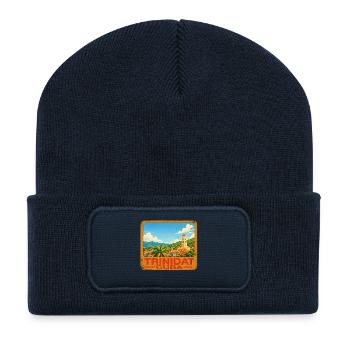 Trinité, Cuba - Beanie recyclé à patch - bleu marine - Devant