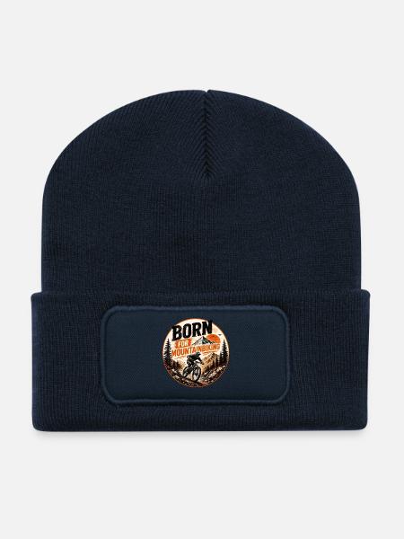Born for mountain biking - Recycled Patch Beanie - french navy