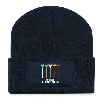 Rechenzentrum IT EDV Nerd Computer Shirt Geschenk - Recycelte Patch Beanie - French Navy - Vorne