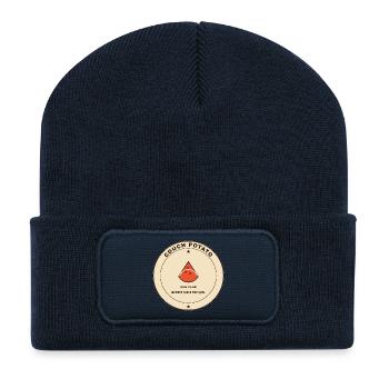 Couch Potato Run Club Logo - Recycelte Patch Beanie - French Navy - Vorne