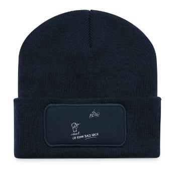 Ich Komm Bald Nach Schule – Schulanfang - Recycelte Patch Beanie - French Navy - Vorne
