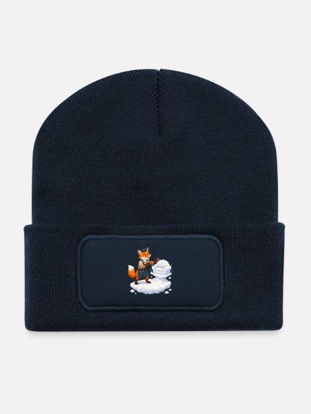 Fox cloud sculptor shapes soft cloud sofa - Recycled Patch Beanie - french navy