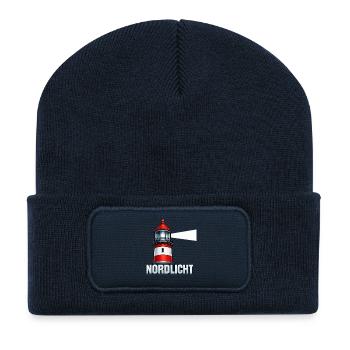 Nordlicht Leuchtturm - Recycelte Patch Beanie - French Navy - Vorne