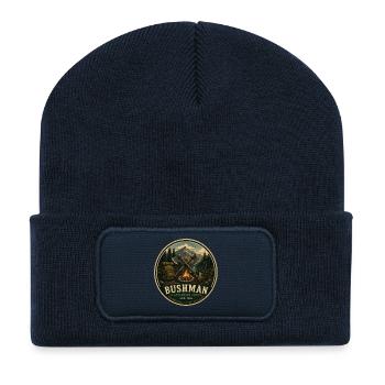 Buschmann Vintage-Abenteuergrafik - Recycelte Patch Beanie - French Navy - Vorne