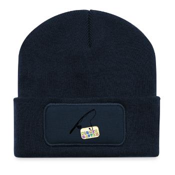 Kindergartenkind Kindergarten Angeln - Recycelte Patch Beanie - French Navy - Vorne