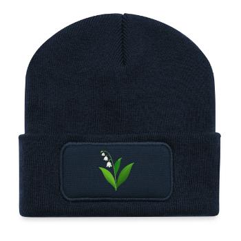 Maiglöckchen - Recycelte Patch Beanie - French Navy - Vorne