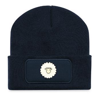 Cute sheep - Recycled Patch Beanie - french navy - Front