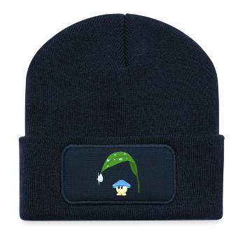 Blue Mushroom - Recycled Patch Beanie - french navy - Front
